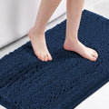 Alfombra de Baño H.VERSAILTEX Chenille Azul Marino — Microfibra Suave, Lavable, Antideslizante, 50x80cm