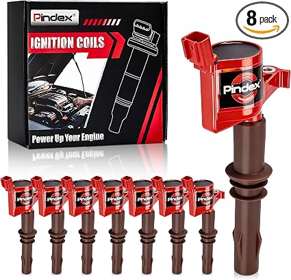Pindex Paquete de 8 bobinas de encendido DG521 Compatibles con Ford V8 4.6L 5.4L 2008 2009 2010 F150 F250 F350 Super Duty Expedition Explorer Mustang Lincoln Navigator Mercury Mountaineer FD509 5C1716