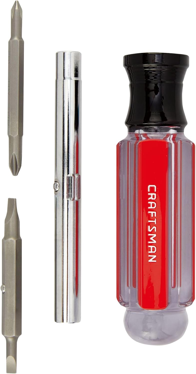 CRAFTSMAN Juego de destornilladores multipuntas, 6 en 1, mango de acetato (CMHT66052)