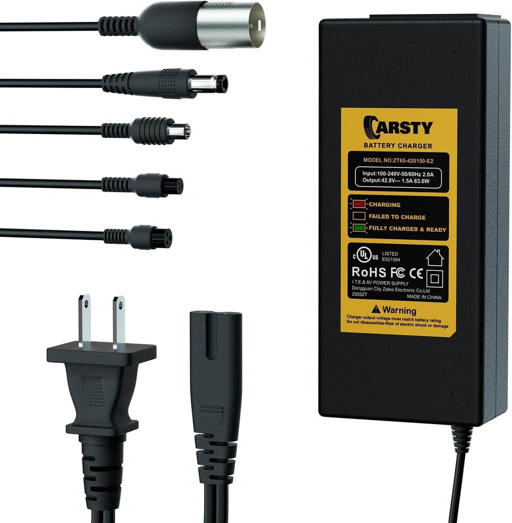 Carsty 36V Hoverboard Charger, cargador universal 5 en 1 para scooter