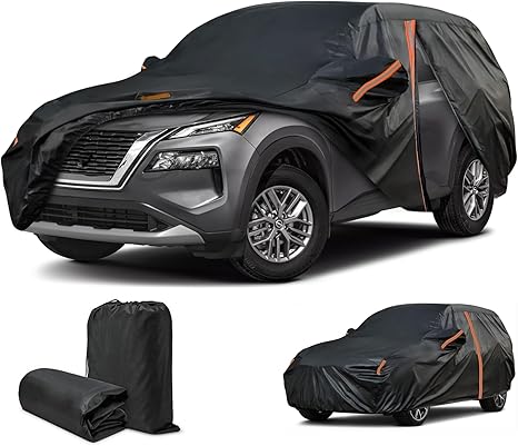 Cubierta para Nissan Rogue, cubierta personalizada Rogue 2014-2025, cubiertas impermeables de alta resistencia con cremallera en la puerta/tira reflectante, cubiertas exteriores completas