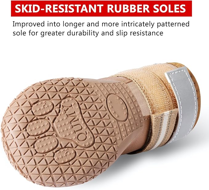 QUMY – Zapatos Protectores de Patas para Perros Grandes y Medianos | Antideslizantes, Resistentes al Agua