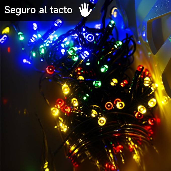 Luces Solares Decorativas ELECGO Multicolor ⚠️ NO INCLUYE ESTACA DE TIERRA — LED Impermeable, 8 Modos, Para Jardín y Festivales
