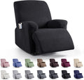 KinCam Fundas para Reclinables, Fundas Elásticas para Sillas Reclinables, Fundas para Sofá Reclinable con Rayas Jacquard