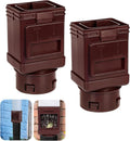 JXLXYY Pack 2 Filtro de Hojas para Bajante | Limpiador de Canaleta, Protector, Ajuste 2X3 y 3X4 (Marron)
