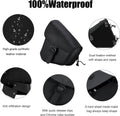 ⚠️ SIN FAJAS TRASERAS | Bolsa Lateral Moto Cuero Sintético Impermeable | Lado Izquierdo Hebilla Negra
