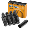 Tuercas de rueda M12x1.5 para ATV, negras, Dynofit (16+1) Tuercas de rueda estriadas de 12 mm x 1.5, repuesto para Polaris Ranger XP 900/1000, General 1000, RZR S 900, XP 1000, Pioneer 500, 700, 1000, llave hexagonal de 19 mm/21 mm