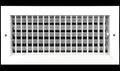 Difusor de suministro de aire ajustable de 14" de ancho x 6" de alto - Cubierta de ventilación HVAC para pared o techo - Rejilla de registro - Alto flujo de aire - Blanco [Dimensiones exteriores: 15,75" de ancho x 7,75" de alto]