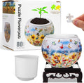Silipull Jarrón Rompecabezas 3D Jarrón Rompecabezas de Flores 3D Elaborado a partir de 160 piezas de plástico curvo. DIY. Regalo para inauguración de casa para arreglos florales y decoración del hogar