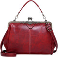 CIVECHOL Cartera para Mujer de Cuero Vegano | Bolso Crossbody con Cierre de Beso, Satchel, Clutch de Noche, Tote Vintage