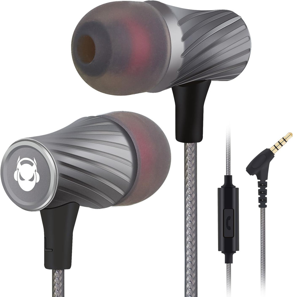 Audifonos con Cable MINDBEAST con Microfono | Super Bajos y Aislamiento de Ruido | Cable Ligero Anti-Enredos | Conector 3.5mm