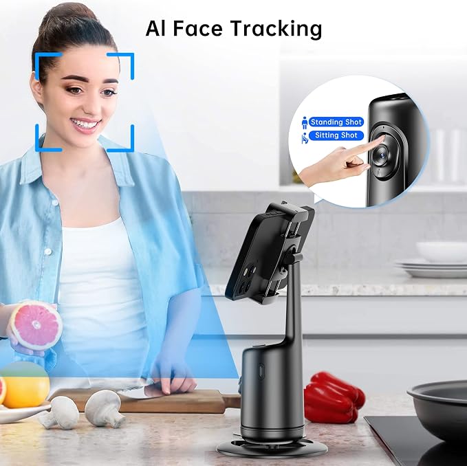 Soporte para teléfono de seguimiento automático, trípode de seguimiento facial, portátil todo en uno, palo inteligente para selfie