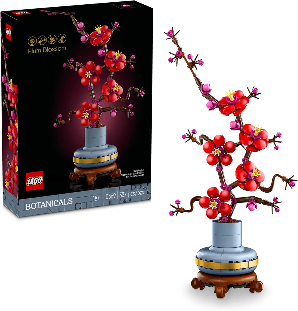 LEGO Botanicals Plum Blossom Building Sets for Adults - Artificial Flower for Dinner Table Centerpiece, Living Room Home Decor, Ages 18+ - DIY Craft Kits - Gift for Birthdays