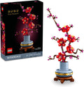LEGO Botanicals Plum Blossom Building Sets for Adults - Artificial Flower for Dinner Table Centerpiece, Living Room Home Decor, Ages 18+ - DIY Craft Kits - Gift for Birthdays