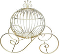 Metal Carriage Princess Coach Centerpiece – Fairytale Coach for Weddings, Parties, Baby Showers & Event Decor – 1 PCS - Table Decoration (Gold, 15.5" Inch)