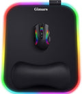 Mouse Pad Gimars RGB XL con Soporte de Muñeca | 12x10 in | 10 Modos LED | Base Antideslizante | Gaming y Oficina