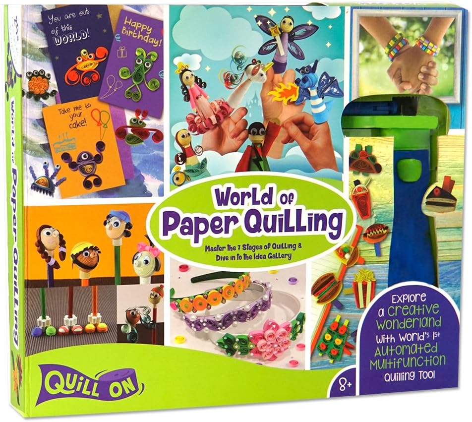 Kit de Quilling con Herramienta Eléctrica Spyrosity – Arte en Papel para Niños y Niñas de 8 a 12 Años