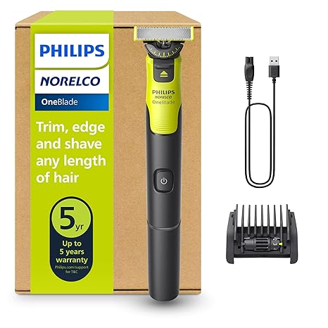 Philips Norelco OneBlade 360 – Usado | Recortadora Eléctrica Híbrida con Cuchilla 360 y Peine 5 en 1