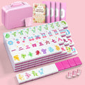 Juego de fichas de Mahjong Blossom - 160 fichas rosas de Mahjong americano de 3 cm con estuche de viaje, 3 dados y guía para principiantes.