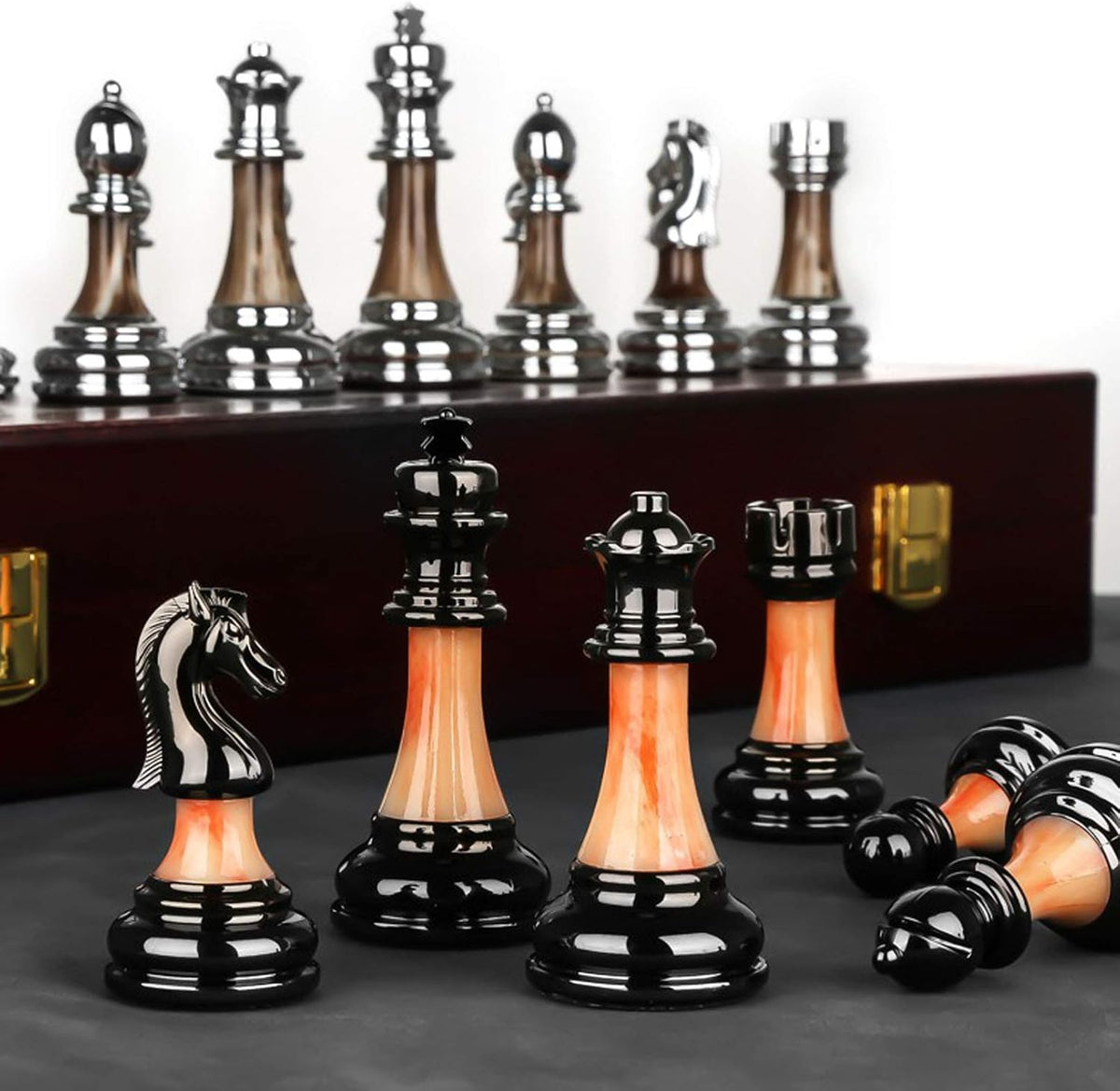 Juego de ajedrez Cutfouwe, tablero de ajedrez de madera, alta calidad, plegable