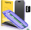 YWXTW Protector de Pantalla Mate para iPhone 17, 6.3 pulgadas, Paquete de 2 + Protector de Lente de Camara, Antirreflejo y Antihuellas, Sin Burbujas