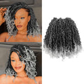 Osuntress 10 paquetes de cabello para crochet Yanky Twist de 8 pulgadas, trenzas cortas pre-enrolladas grises Mini Spring Twists Micro Yankee Passion Braids (200 mechones, gris ombré)