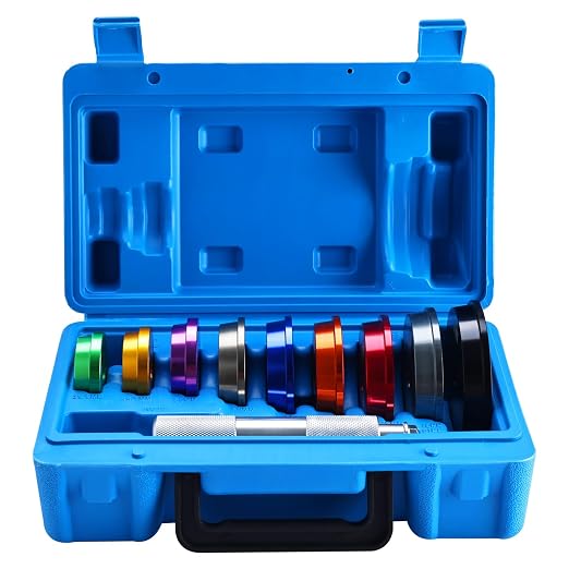 Kit de prensa para rodamientos FreeTec con 9 adaptadores y mango de accionamiento, herramienta de instalación de rodamientos