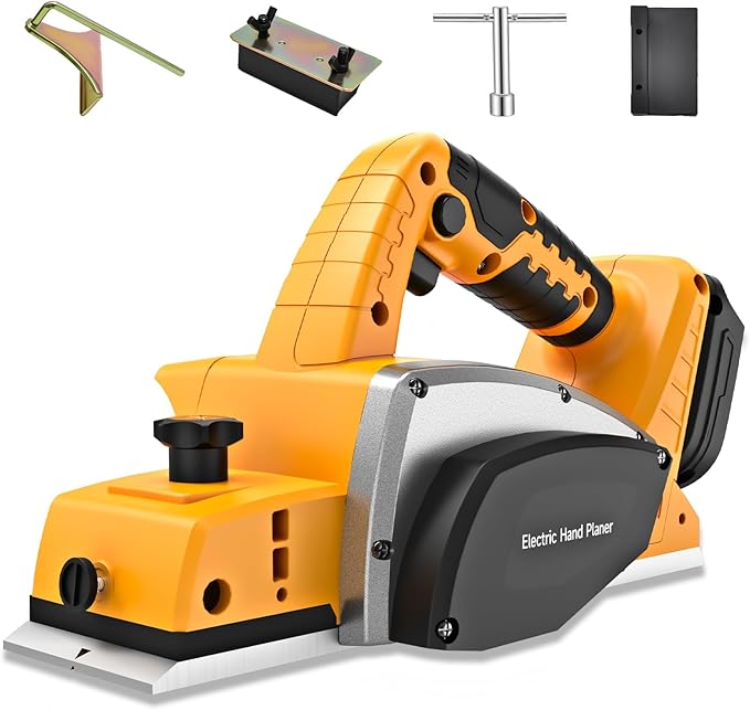 Cepillo Eléctrico Inalámbrico 3-1/4" Compatible con Batería DeWalt 20V – 15000 RPM para Carpintería y DIY