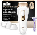 Braun Smart IPL, Silk·Expert Pro 5: at Home Laser Hair Removal for Women and Men, Permanent Visible Hair Reduction in Hair Regrowth for Body & Face, Wide Head and Two Precision Heads, IPL5347