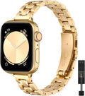 STIROLL Correa de Repuesto Delgada Compatible para Apple Watch 38mm 40mm 41mm 42mm (Series 11 10), Pulsera de Metal de Acero Inoxidable para Hombres y Mujeres para iWatch Ultra SE Series 9 8 7 6 5 4 3