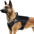 USADO-rabbitgoo Arnés Táctico para Perros Grandes | Servicio Resistente con Asa, Antitirones | Chaleco Militar Ajustable para Entrenamiento | Negro, Talla L