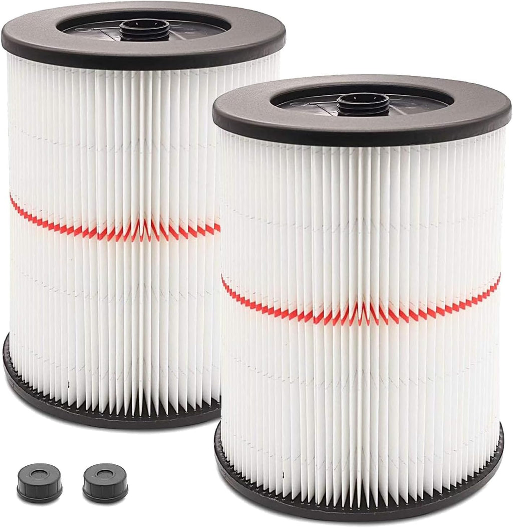 Pack de 2 Filtros de Cartucho para Aspiradora Craftsman 9-17816 – Húmedo/Seco, 5 Galones o Más