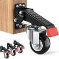 Kit de ruedas para banco de trabajo SPACEKEEPER de 300 kg (660 lb) - Ruedas retráctiles de alta resistencia diseñadas para bancos de trabajo, maquinaria y mesas, paquete de 4