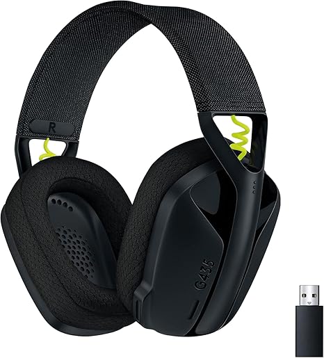 Logitech G435 Lightspeed y Bluetooth - Auriculares inalámbricos para juegos - Ligeros - Negro (Renovado)