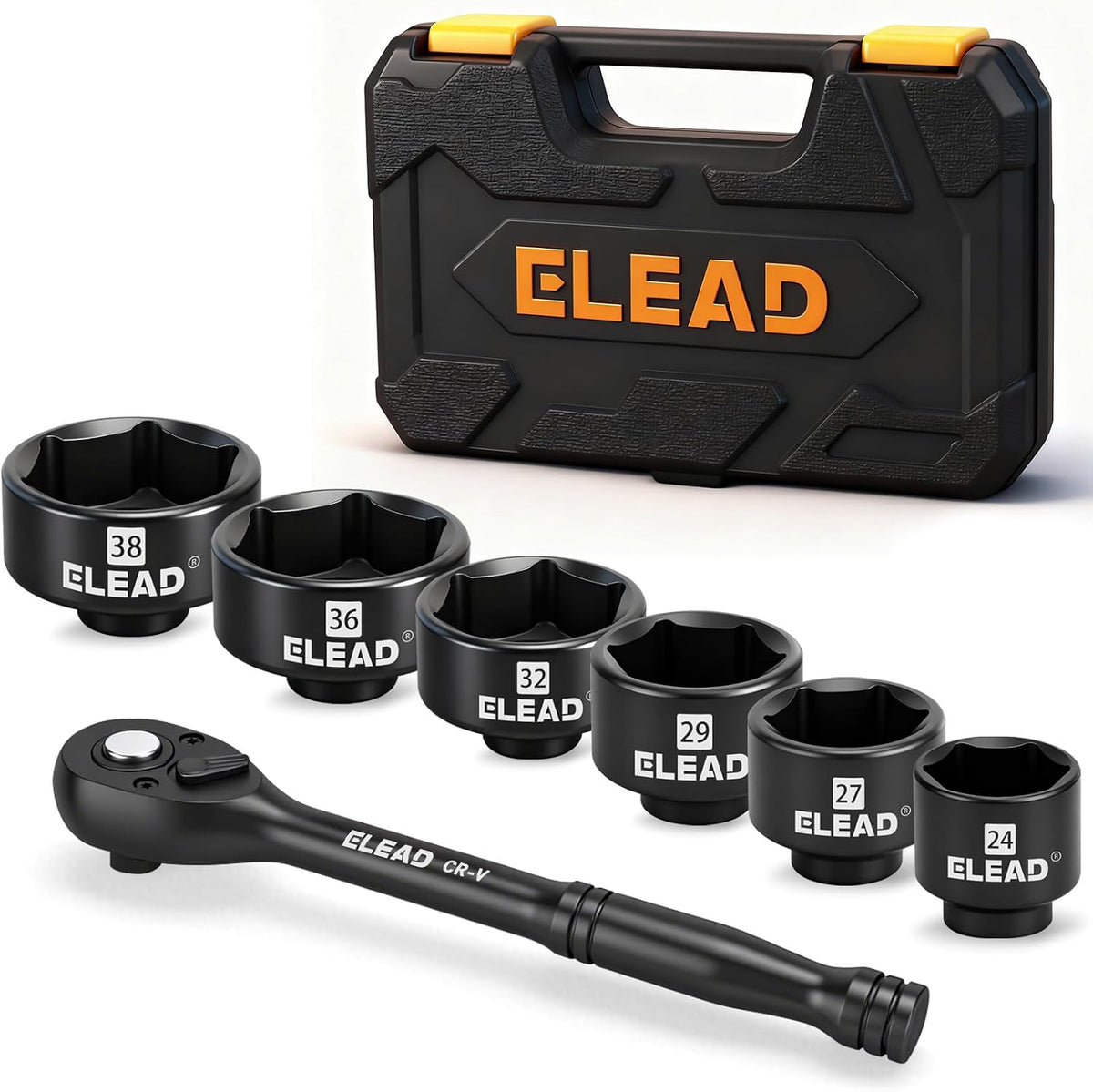 NO tienen seguro la caja. Juego de llaves de vaso para filtro de aceite 6 piezas(24-38 mm), la tapa del filtro de aceite de 3/8'', kit de cambio de aceite con mango de llave de carraca de 3/8'', compatible con vehículos Toyota, BMW, Audi, VW y