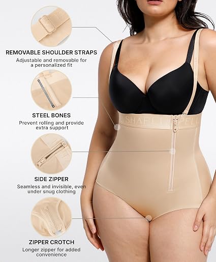 TALLA S-SHAPELLX Moldeador de abdomen para mujer con control de cintura alta, moldeador de cuerpo, entrenador de cintura, moldeador de mayor potencia