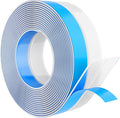 Sello grueso para puerta, sello de espacio para marco y huecos, tapón de corrientes de aire, barrido de puerta de ducha de vidrio, transparente, 20 pies x 1 pulgada