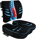 Cojín de asiento y almohada de apoyo lumbar para silla de oficina, cojín ergonómico de espuma viscoelástica