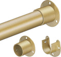 Varillas Armario Diámetro 3.3cm para Colgar Ropa 43-130cm Ajustable, Barra Armario Metal Pesada, Barra Oro para Colgar Ropa, Adecuada para Armario, Guardarropas, Baño, Ventanas