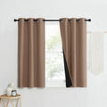 Cortinas NICETOWN 100 % opacas, térmicas, con reducción de ruido y privacidad para puertas de patio. Forradas en negro con ojales en la parte superior, color capuchino, 1 par, ancho 37 x largo 40 