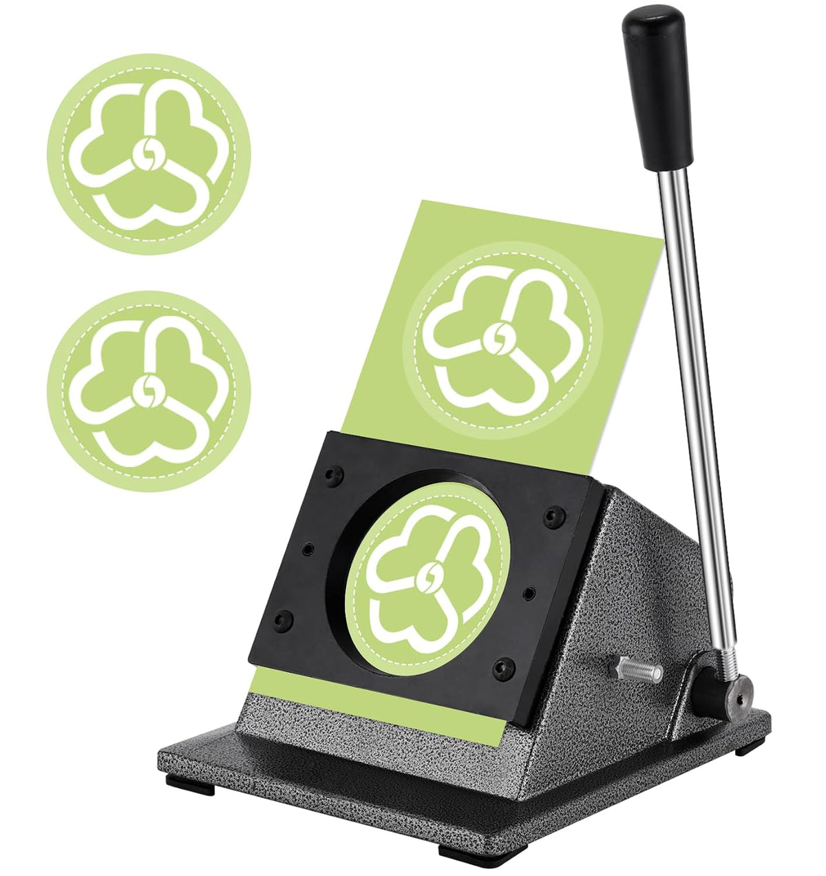 Cortador de botones Saladulce de 1,457", perforadora gráfica para botones de 1,457", perforadora circular de 1,909" para papel fotográfico, cartón y recortes.
