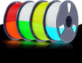 SUNLU Glow in Dark PLA Bundle, Neatly Wound Luminous PLA 3D Printer Filament 1.75mm, Dimensional Accuracy +/- 0.02mm, 4kg in Total, 1kg per Spool, 4 Pack. (Glowing Blue/Green/Red/Yellow)