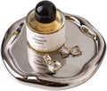 Bandeja Decorativa de Cerámica Plateada CHENDECOR para Joyas, Maquillaje y Organizador de Baño