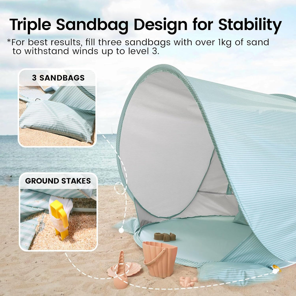 Tiny Land - Tienda de campaña de playa para bebé, con protección solar UPF 50+