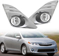 TJHSM Fog Lights Assembly Replacement for Camry LE 2012 2013 2014 with Chrome Covers Switch Wiring Bulbs