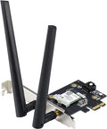 ASUS Adaptador WiFi PCIe AX1800 (PCE-AX1800) - WiFi 6, Bluetooth 5.2, latencia ultra baja inalámbrica, 2 antenas externas, compatible con velocidad total de datos de hasta 1800 Mbps, seguridad de red