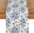 Artoid Mode - Camino de mesa floral azul marino primaveral chinoiserie, decoración de mesa de cocina y comedor estacional de verano para decoración de fiesta en el hogar, 13 x 72 pulgadas