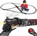 Set de Tren Eléctrico JONEALA con Control Remoto — Locomotora de Vapor, Luces y Sonidos, Para Niños 4-10 Años