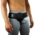 Cinturón de soporte para hernia inguinal Everyday Medical para hombres | Se adapta al lado izquierdo o derecho | Faja de soporte postoperatoria para hombres y mujeres para hernias inguinales | Correa ajustable para la cintura | Negro, S/M