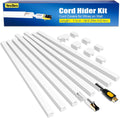 Kit Cubre Cables YesBes 116" para TV en Pared — Canaleta Pintable Blanca, 0.59" x 0.4"